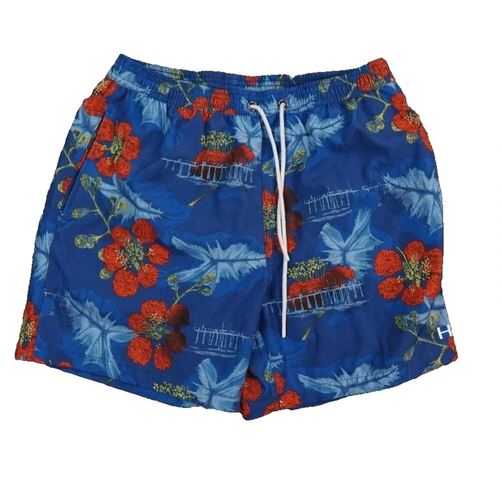 Huk Swim Trunks Mens Small Blue‎ 5.5